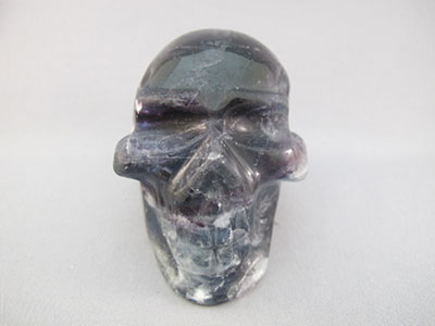 Purple, Blue, Green and White Fluorite Crystal Skull
